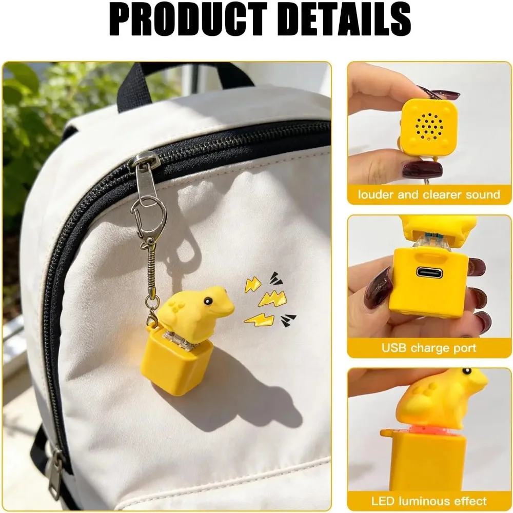 2026 Keyboard Fidget Frog Rechargeable Finger Gadget Keycap Fidget for Women Men School Meeting Classroom Workplace Car Home view 5
