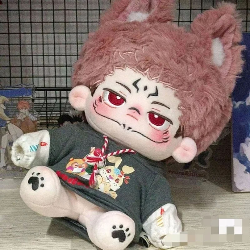 

Anime Ryomen Sukuna Jujutsu Kaisen Cosplay 20cm Nude Doll Cotton Plush Toy Stuffed Soft Plushie