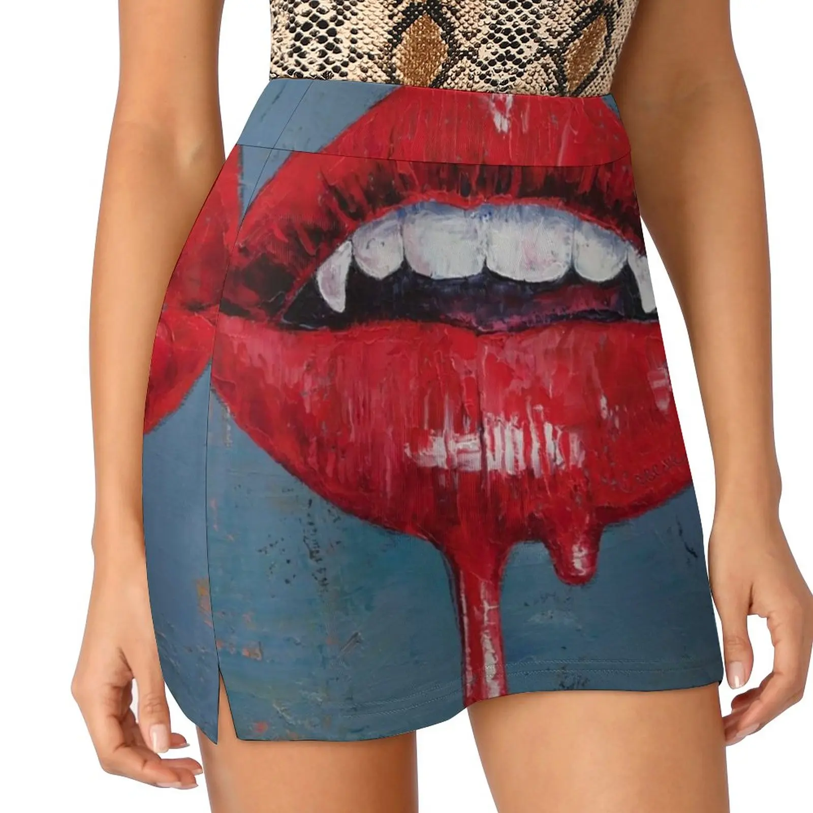 Vampire Skirts Woman Fashion 2022 Pant Skirt Mini Skirts Office Short Skirt Michael Creese Oil Painting Halloween Vampire