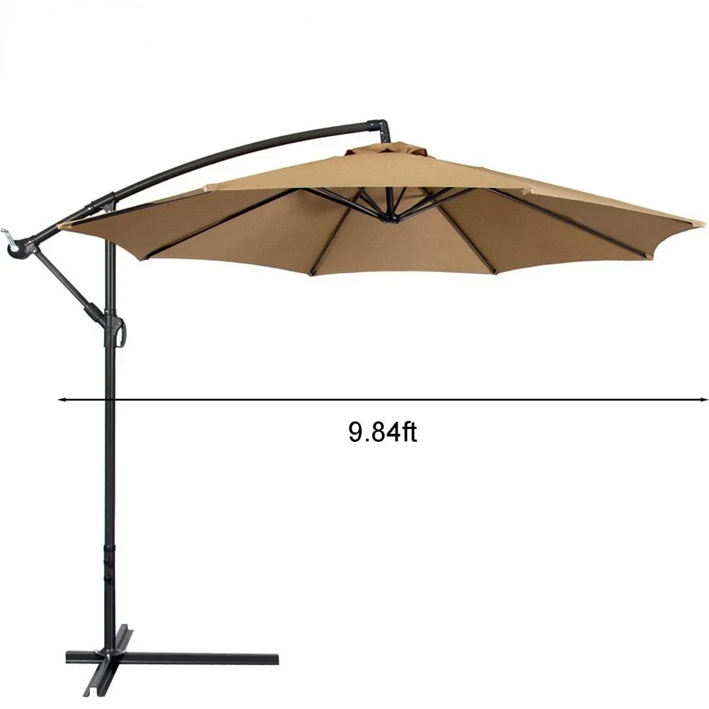 sun terrace Beach umbrella outdoor garden parasol Patio Diameter 3 Meters Anti-UV Polyester Cloth Pool Easy To Install Outdoor