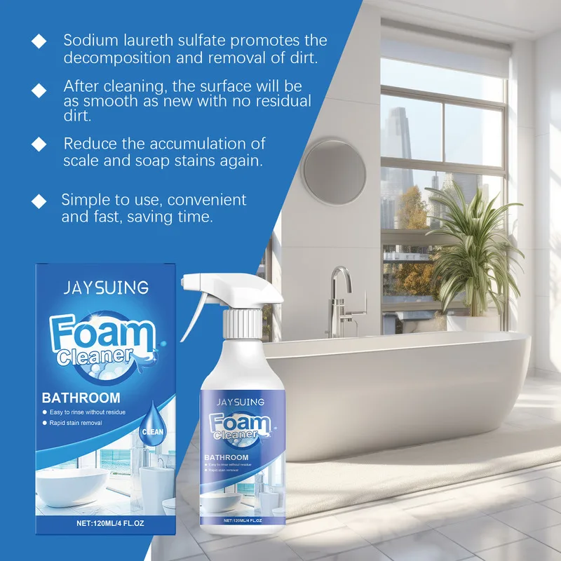 

Bathroom Foam Cleaner Water Stain Scale Remover For Tile Glass Bathtub Bathroom Foam Scale Remover