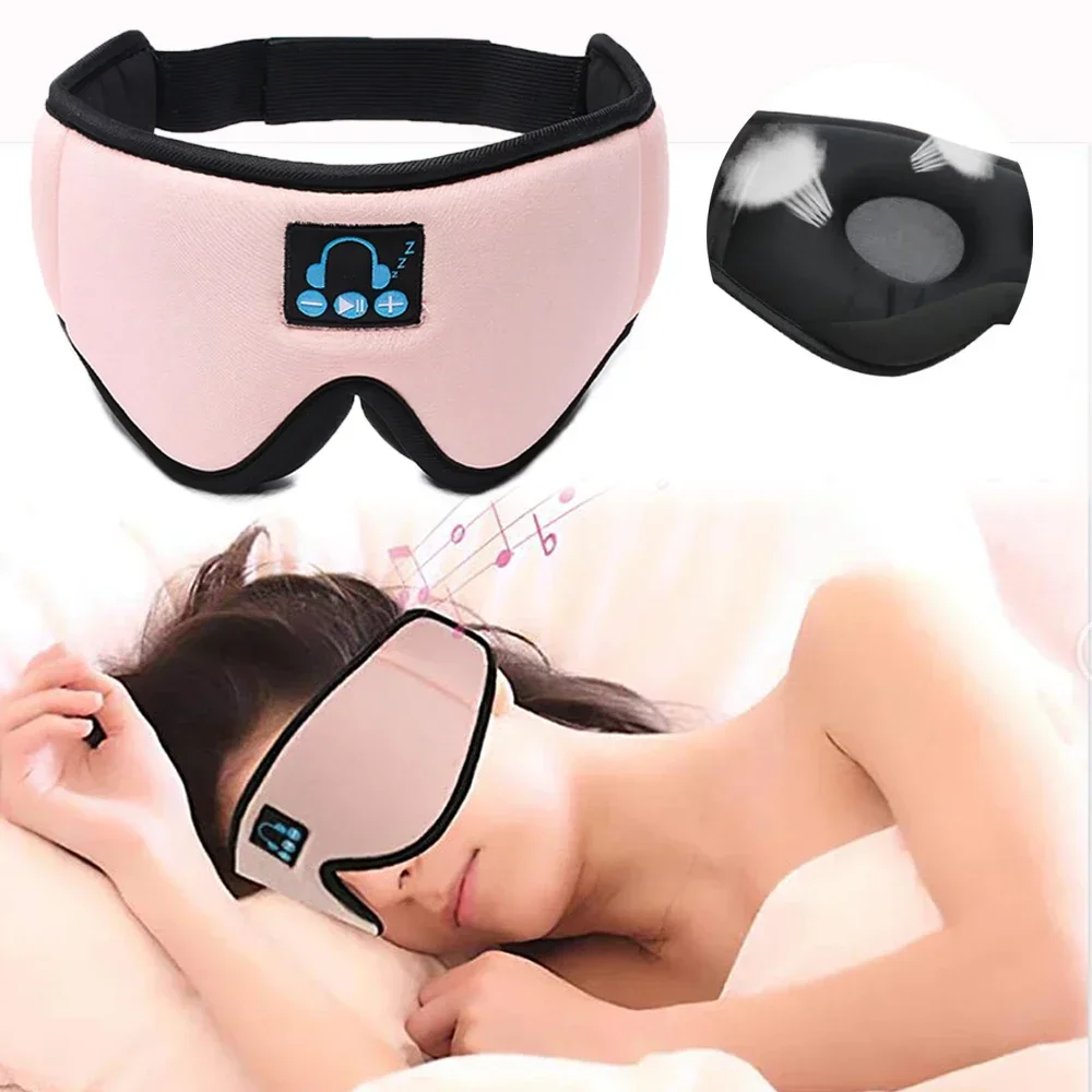 Rechargeable Sleep Earphones Smart Bluetooth Music Sleeping Eye Mask  Eye Care Relief Device Soft Elastic Comfortable Headphones