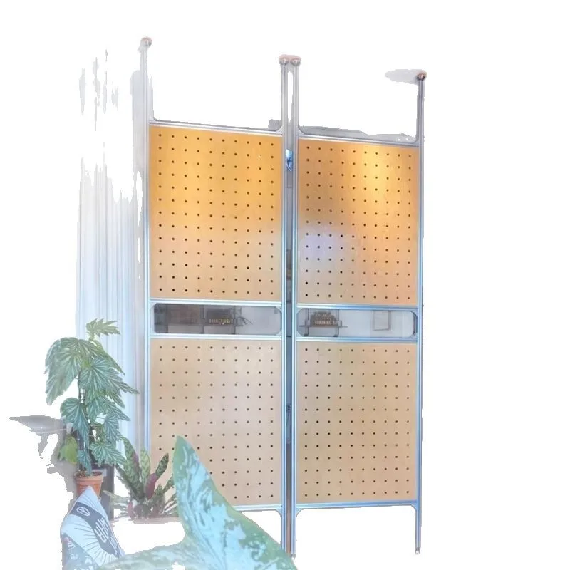 Aluminum profile restaurant partition baffle, non-punching hole board, screen office decoration display stand