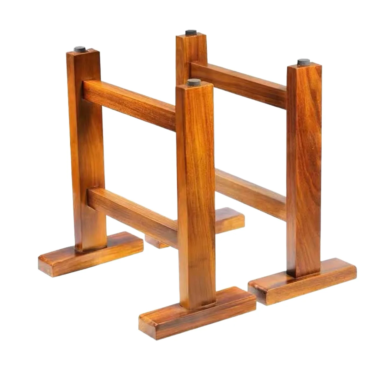 Suporte de perna de mesa de madeira maciça grande tripé Okan nogueira mesa de chá perna suporte de mesa perna de suporte de mesa