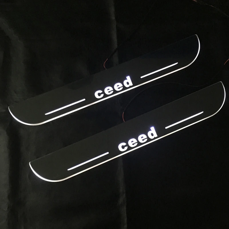 LED Car Pedal Light Logo Custom For Kia X ceed 2019 2020 Pathway Welcome Scuff Lights Door Moving Step Lamps