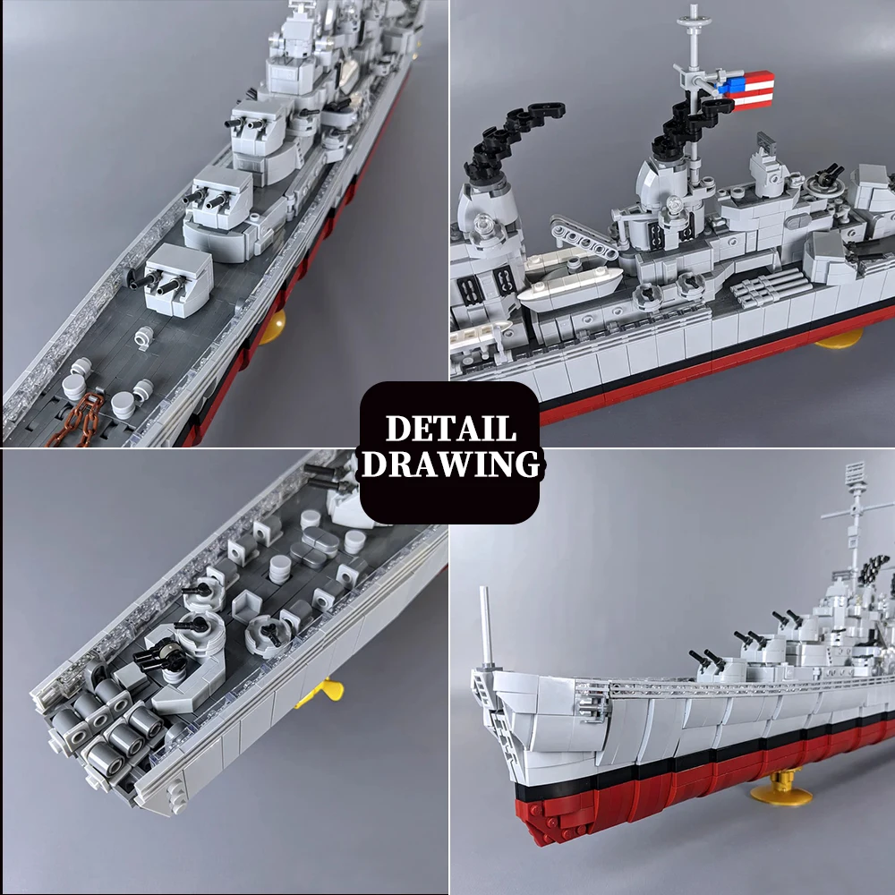 3561PCS MOC Atlanta-Class Cruiser Building Blocks Army Ocean Warship Model Brick DIY Creative Toys Educational Children Gift