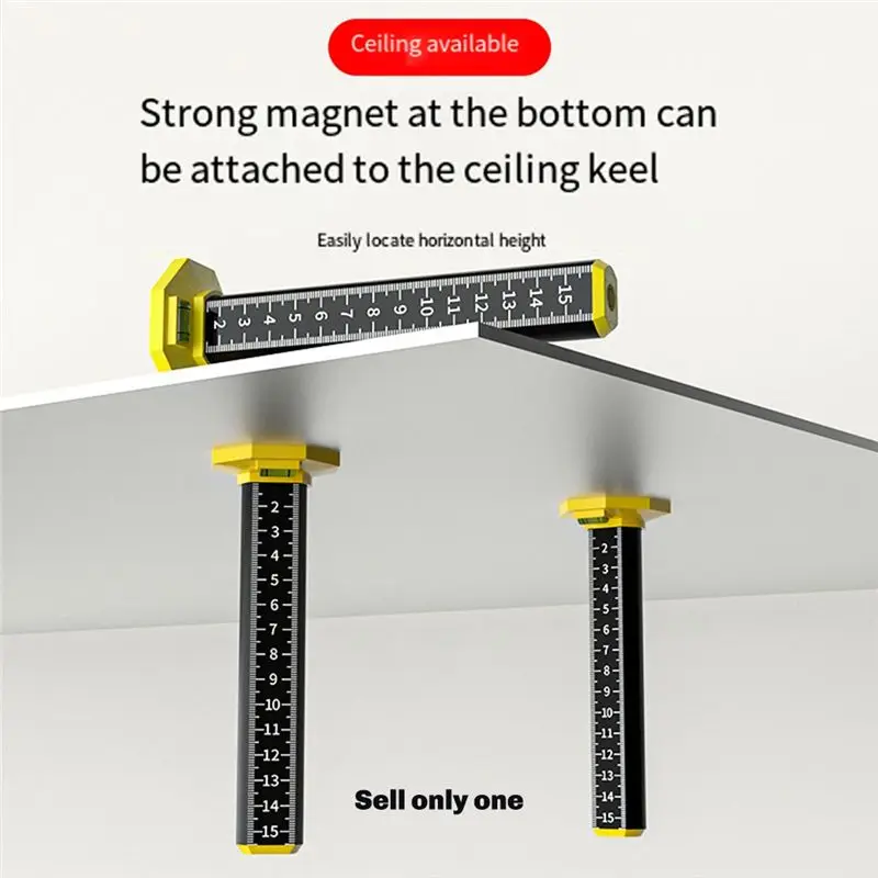 AS60-Tile Leveling Ruler Horizontal Bubble Leveling Ruler Lay Floor Tiles Gradienter Suspended Paving Tile Leveling Ruler