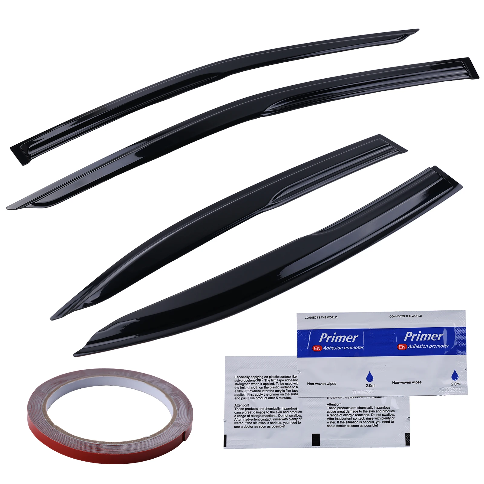 

Комплект из 4 ветровиков (дефлекторов окон) для Lexus IS200t IS250 IS350 2014-2020: защита от дождя и солнца