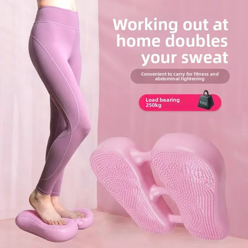 Inflatable Anti-Slip Balance Pad Acupressure Foot Massage Mat Home Gym In-Situ Stepping Body Shaping Abdominal Toning Fitness