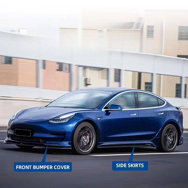 Model 3 1st Gen 2019 New Style Black ABS Plastic Polished Finish Body Kit Exterior Tuning Upgrade Accessories Rear