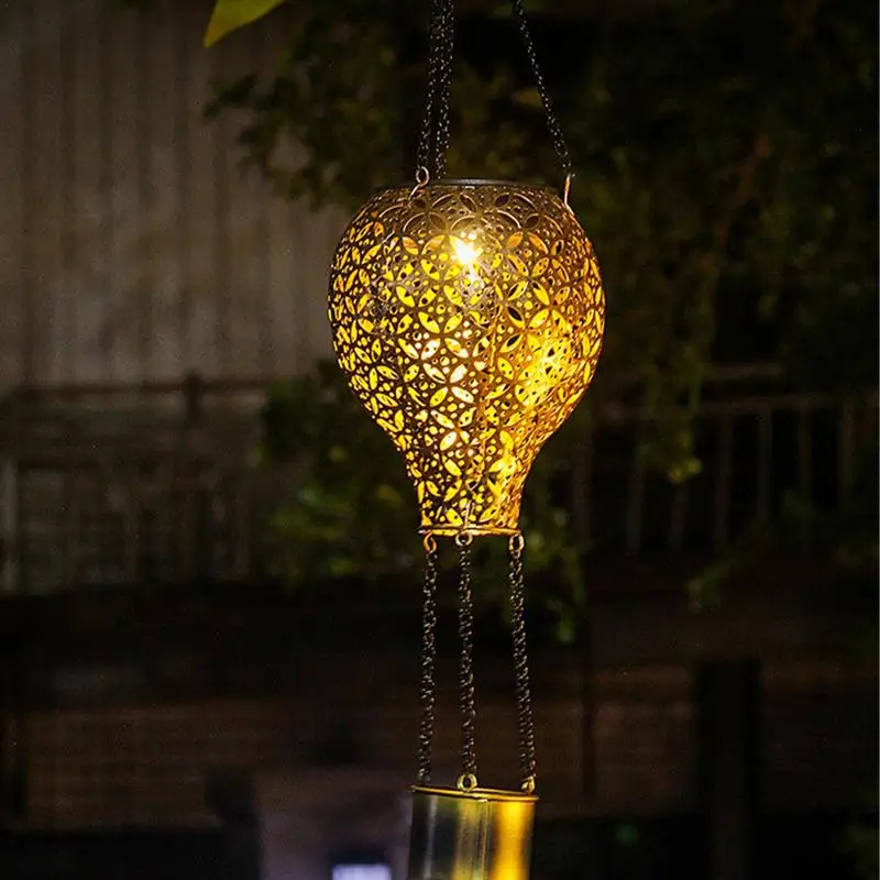 Flame Hang Solar Light Elegant Solar Lantern With Auto-Sensing Functionality Outdoor Lights Energy Saving Weatherproof Outdoor