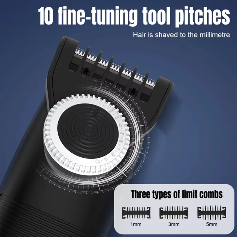 ماكينة تشذيب اللحية الكهربائية للرجال من ABKR - مقاومة للماء، واقي قابل للتعديل، متعددة الاستخدام للتشذيب والحواف والحلاقة، للاستخدام الرطب/الجاف