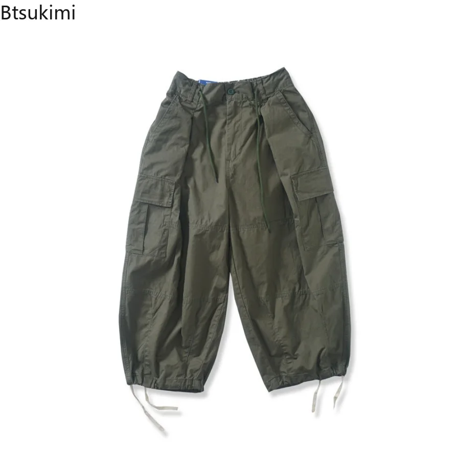 Men Women Harajuku High Street Baggy Harem Trousers Retro Cargo Pants Hip Hop Solid Color Drawstring Streetwear Oversize Unisex