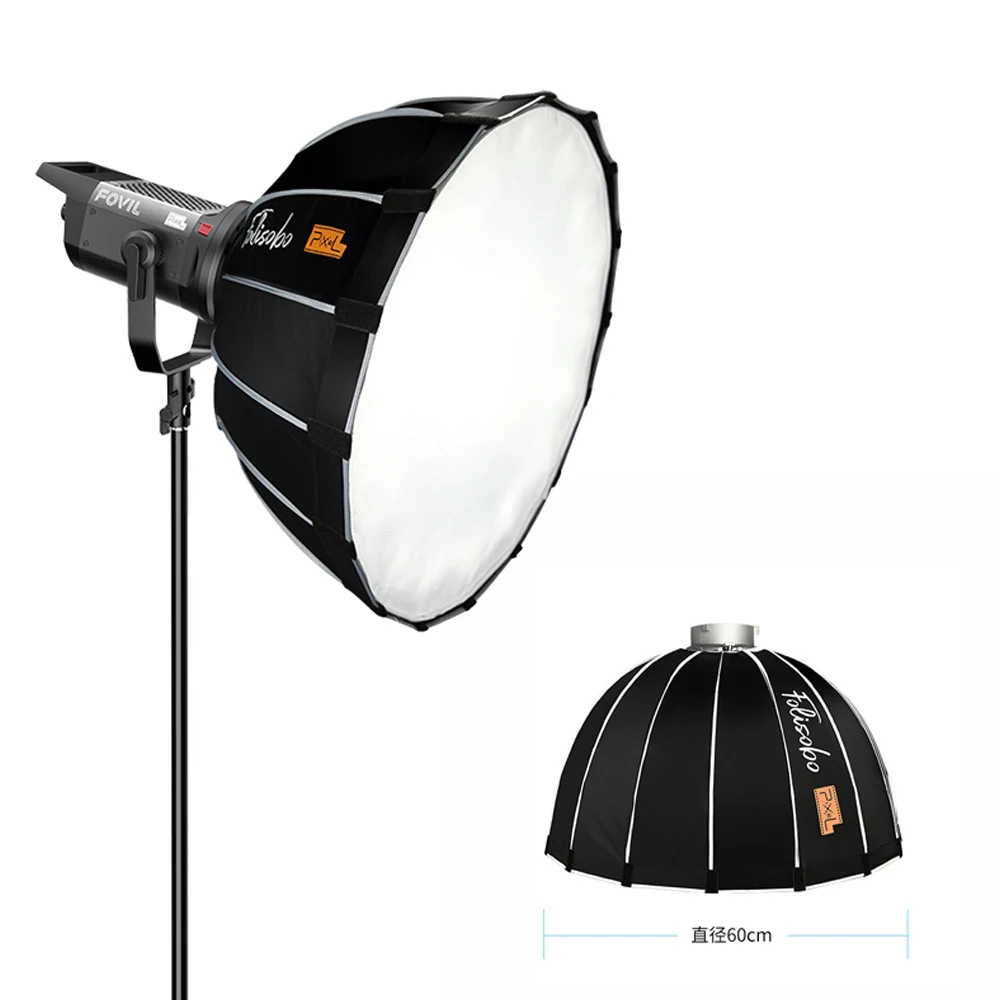 Pixel Photography Softbox 60cm/90cm/120cm Professional Softbox Lighting For COB Video Photo Studio
