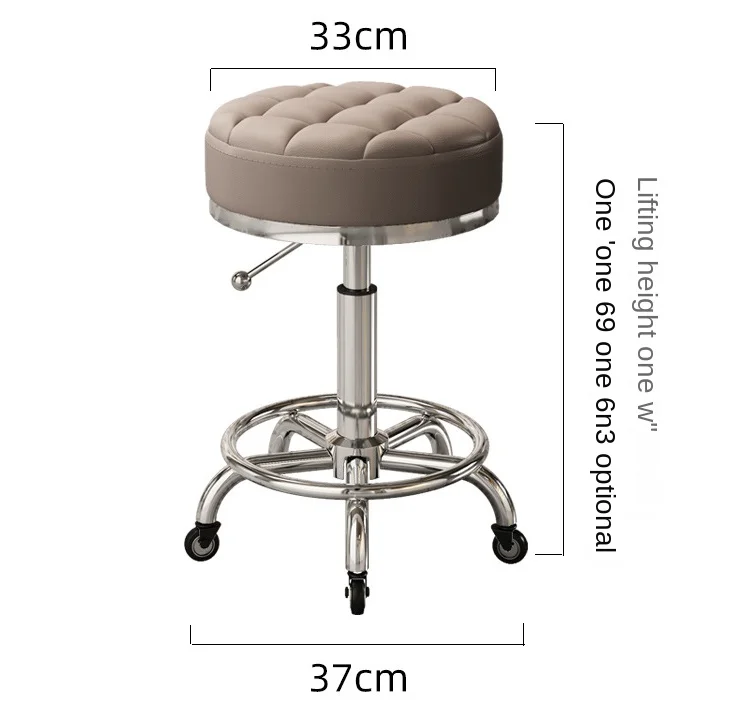 Hairdressing Stool Salon Tattoo Chair Liftable Barber Shop Chairs Stylis Rotatable Furniture Beauty Nail Pulley Chair Furniture