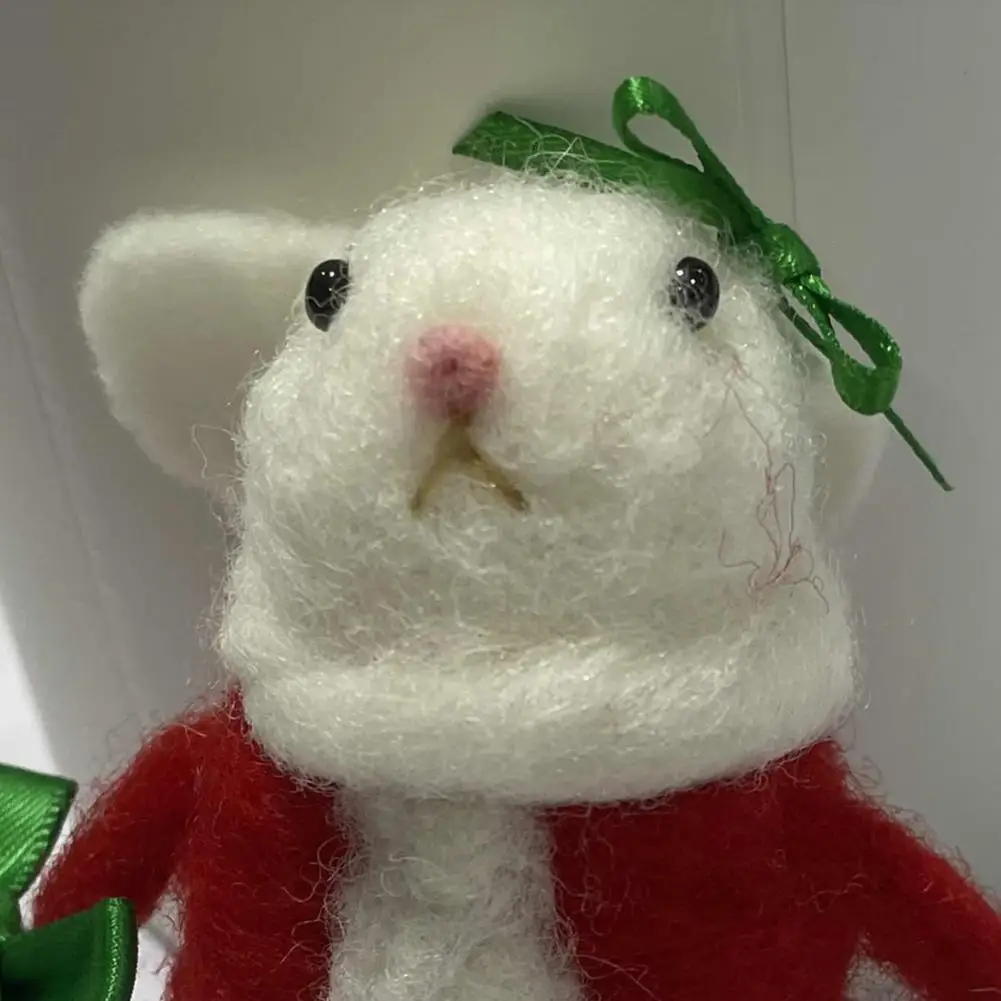 Felt Mouse Decoration Festive Felt Mouse Handmade Halloween Felt Mouse Ornament Super Soft Desktop Doll Decoration Adorable
