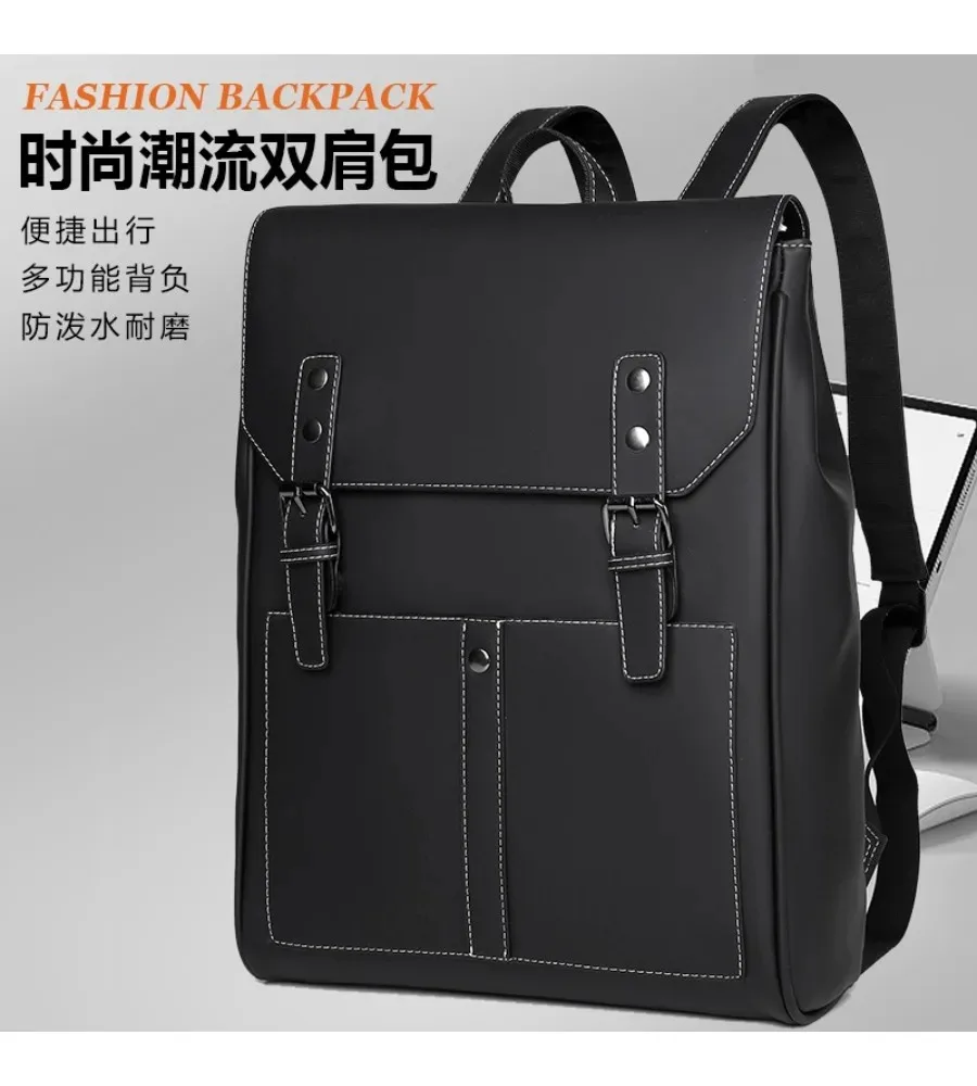 Minimalist Dual-Tone Laptop Backpack Sleek College-inspired Bag for Everyday Use