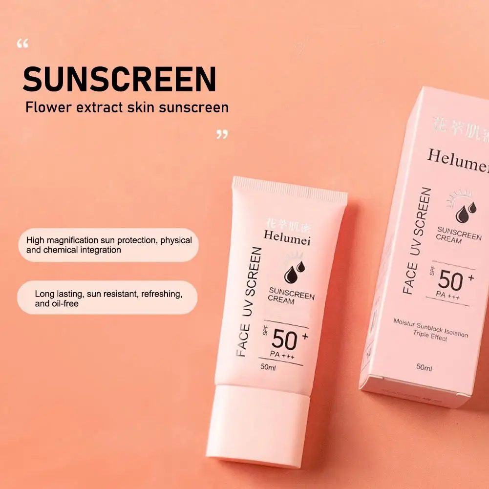 50ML Sunscreen Cream Protector Facial Sun Block Spf50 Gel Isolation Lotion Cream Bleaching Creams Facial Moisturizer Repairing