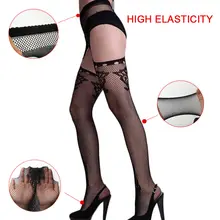Women Lace Top Thigh High Stockings #3
