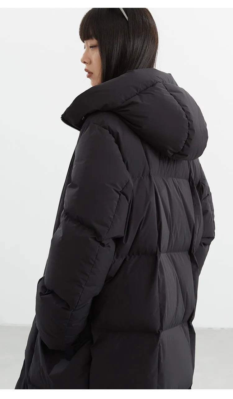 Women's Mid-Length Goose down Jacket~Thickened Warm Coat 2026 Autumn and Winter New Style Hooded Top