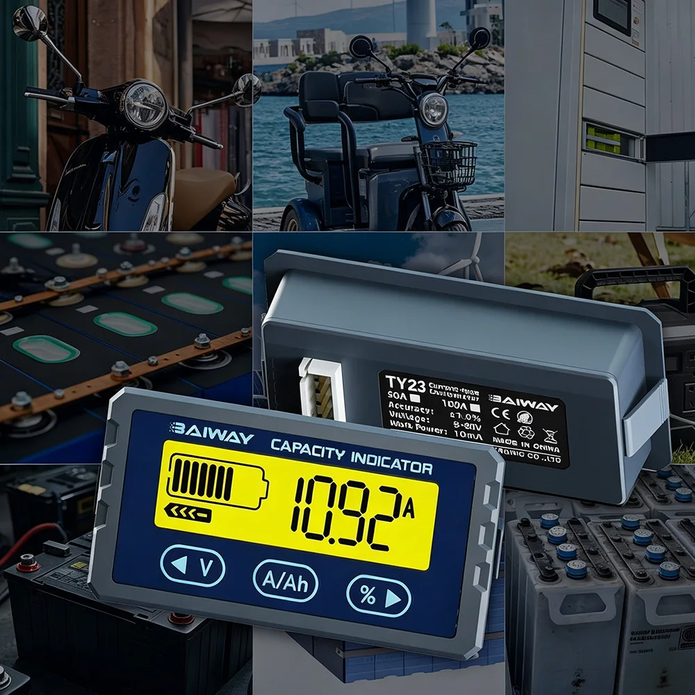 TY23 Batteriekapazitätsanzeiger 8V-120V 50A 100A, Li-Ion Lifepo4 Blei-Säure Lithium Spannungstester – Detail 1