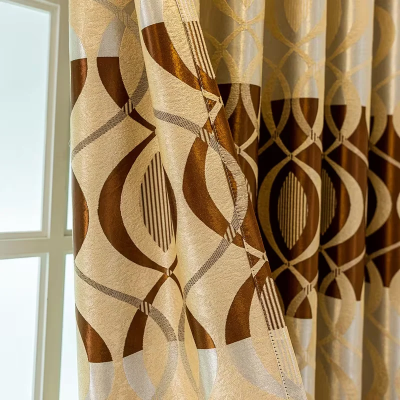 1pc European Luxury Embroidered Light-Shielding Curtains, UV Protection, Darken Room, Suitable for Living Room, Bedroom, Balcony