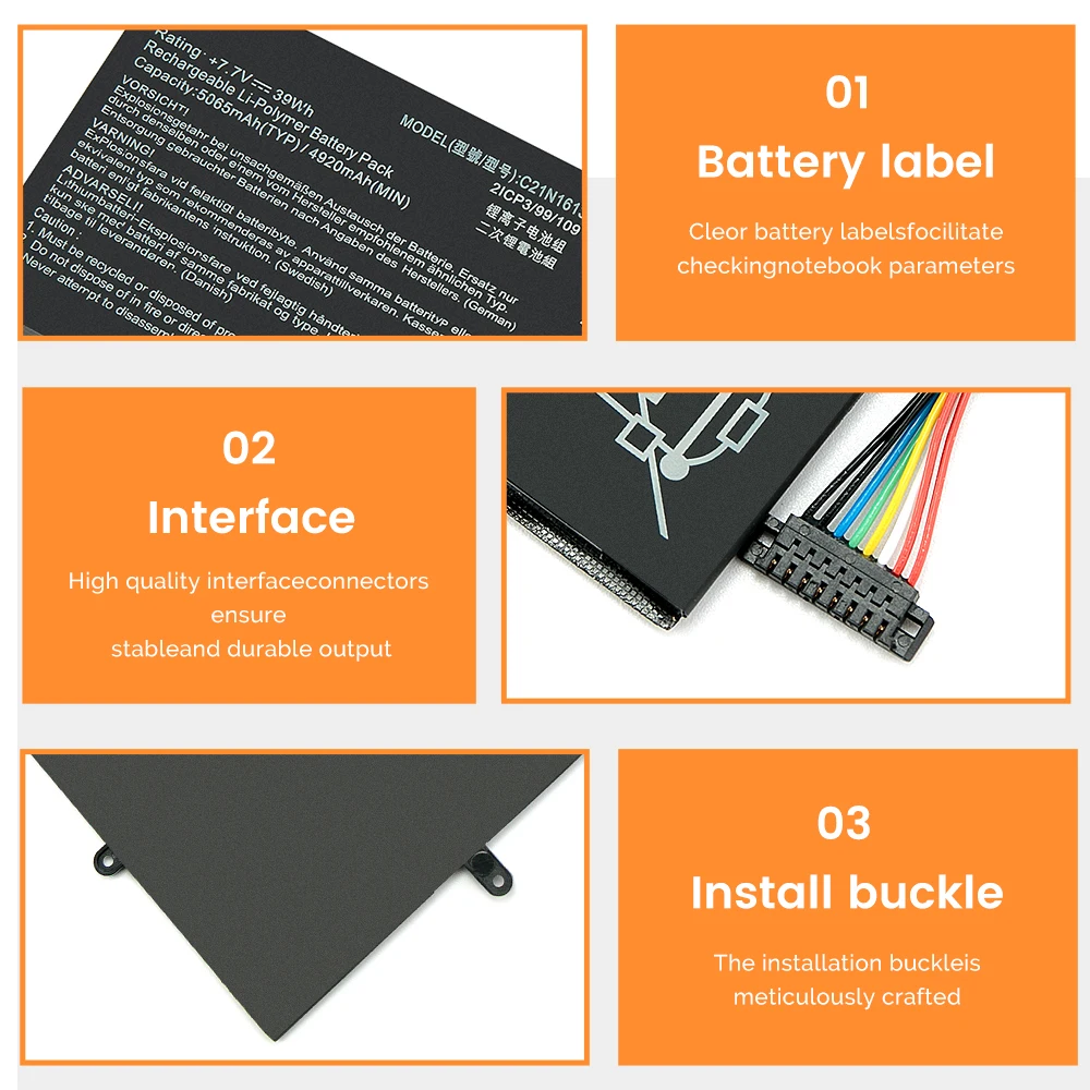 Genuine C21N1613 Battery for ASUS C302C C302CA Chromebook Flip C302CA-GU017