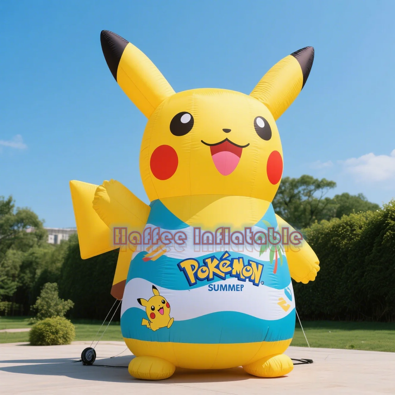 

Giant Inflatable Summer Pikachu Cartoon Model Halloween Advertising Indoor Outdoor Inflatable Decoration For Event Party Display