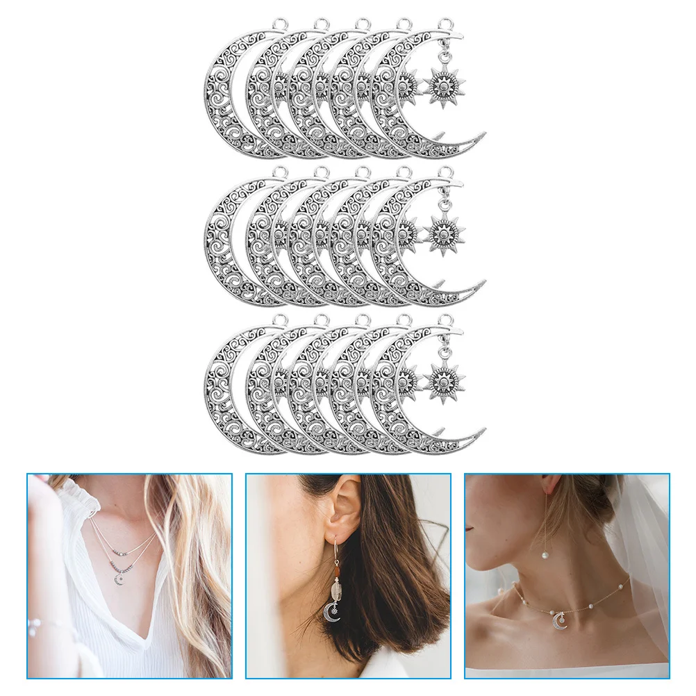 

15Pcs Moon Sun Alloy Charms Creative Pendants for Necklace Bracelet Earrings DIY Gifts Moon and Sun Charms Alloy Jewelry Pendant