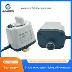 Motorized Ball Valve Actuator With Manual Switch 2-Wire Control Electric Ball Valve Motor AC/DC 12V 24V 110V 220V
