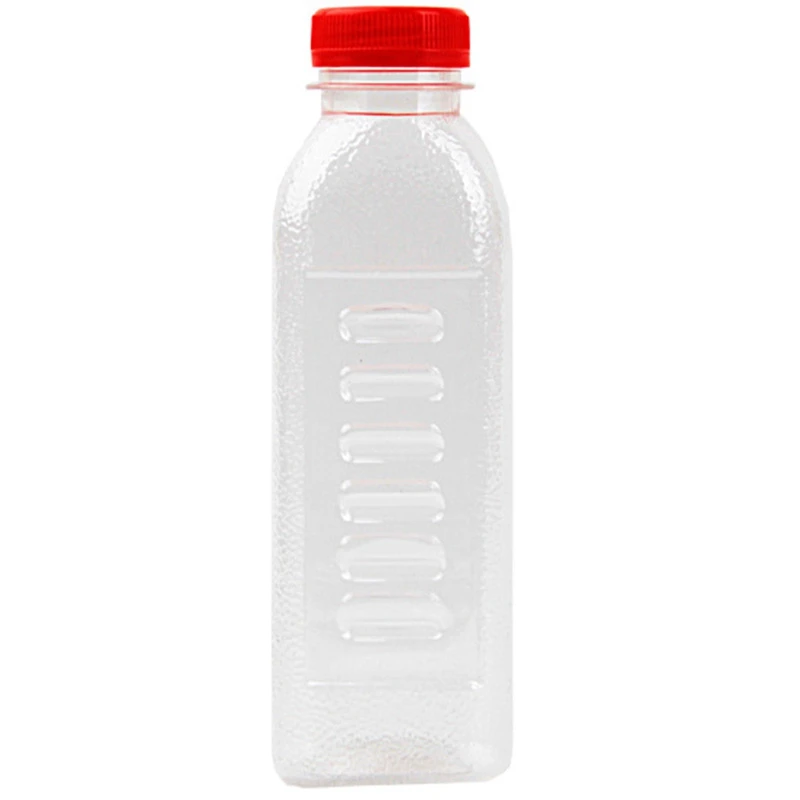 Botellas Vacías de plástico desechables, botellas transparentes con escala, 10 piezas, 400Ml