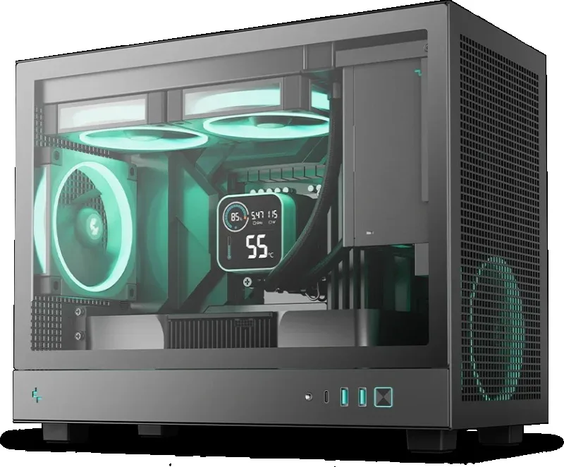 CH160 PLUS Black/White Tempered Glass Version M-ATX Pc Case Support 240 AIO Cooler Gaming Case