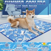 Large 77x100cm pet ice pad summer cool sleeping pad cat breathable cooling ice silk dog kennel pad fence pad