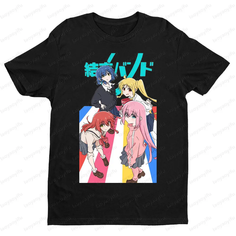 

BOCCHI THE ROCK Theme Series Casual Crewneck T-shirt Anime Enthusiast Men Women Universal Fashion Summer Daily Life Short Sleeve