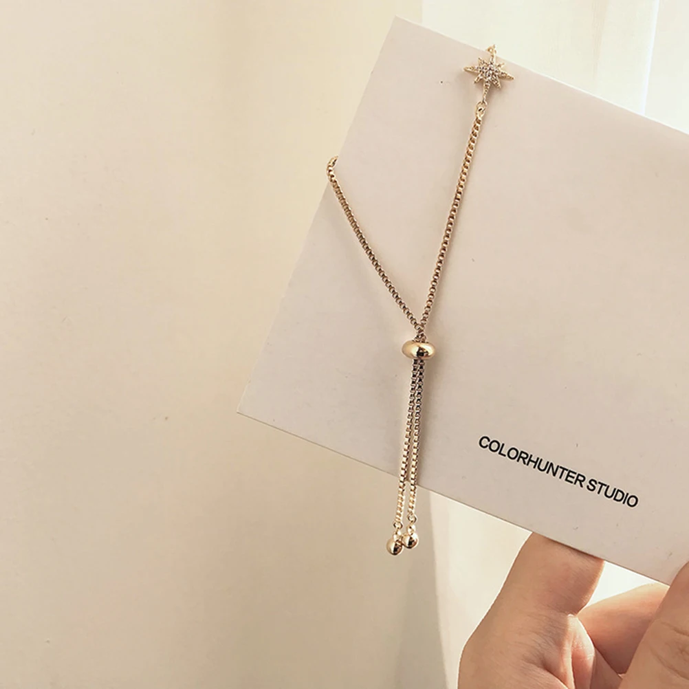 سوار أنيق على شكل حرف H قابل للتعديل، مجوهرات نسائية، زينة نعمة، لون ذهبي، يدوم طويلاً، مريح وخفيف الوزن