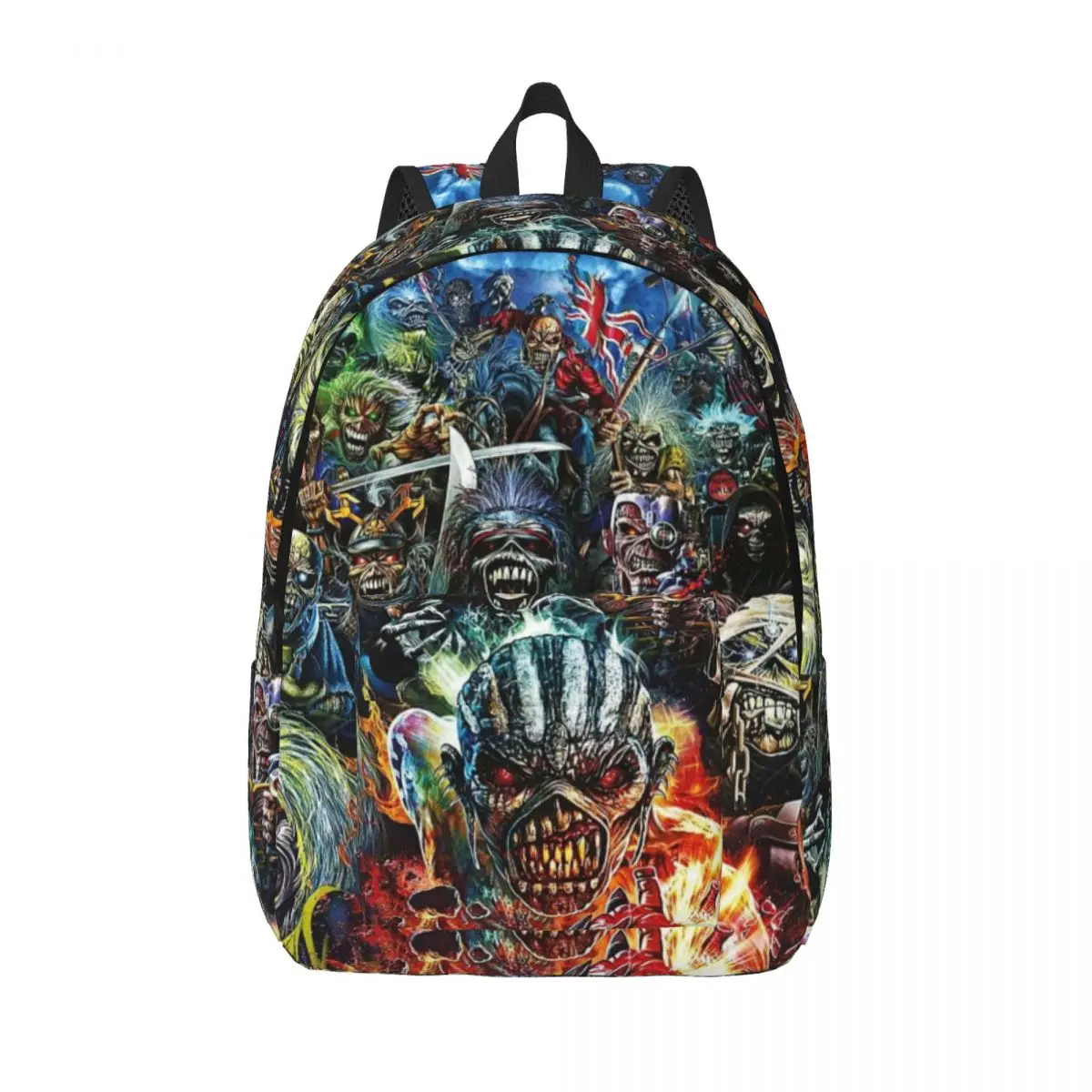 Mochila De Iron Maidens Music Rock para hombres y mujeres, bolso de hombro para estudiantes, senderismo, viaje, universidad, duradero