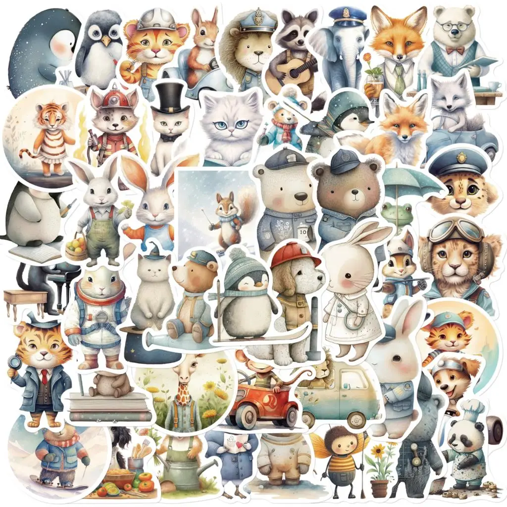 50PCS Fairy Tale Characters Cartoon Stickers DIY Scrapbooking Journal Collage Phone Diary Album Gift Decoration Sticker Toy