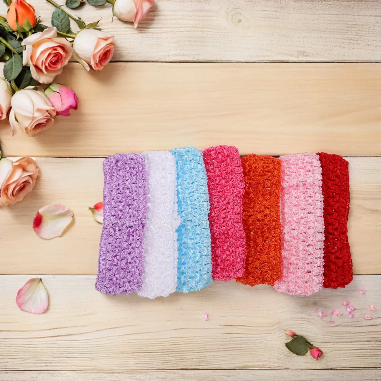 

30Pcs Stretch Knit Crochet Headbands Soft Retro Elastic Hair Bands Bohemian Vintage Festival Party Hair Accessories for Women