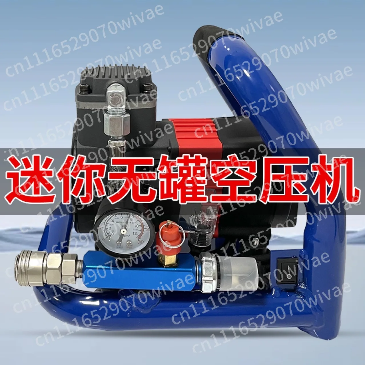 Battery Mount Air Compressor, AC/DC Dual Power, Portable Rechargeable Lithium Inflator for Household Multi-scene Use
