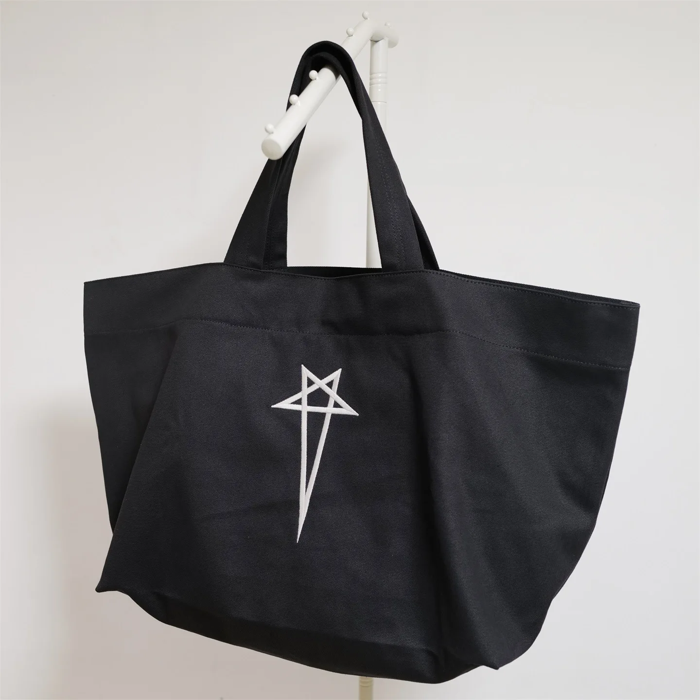 Dark Style Unisex Canvas Tote Bag Large Capacity Fitness Travel Handbag Casual Shoulder Carry Bags