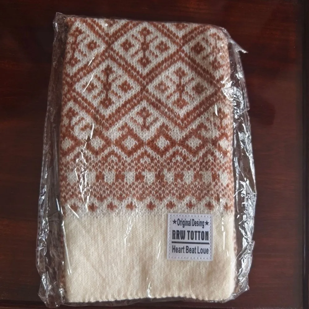 Nuevo Calentador de cuello a prueba de viento, bufanda de punto cálida, cuello falso a prueba de frío con copo de nieve, Otoño e Invierno