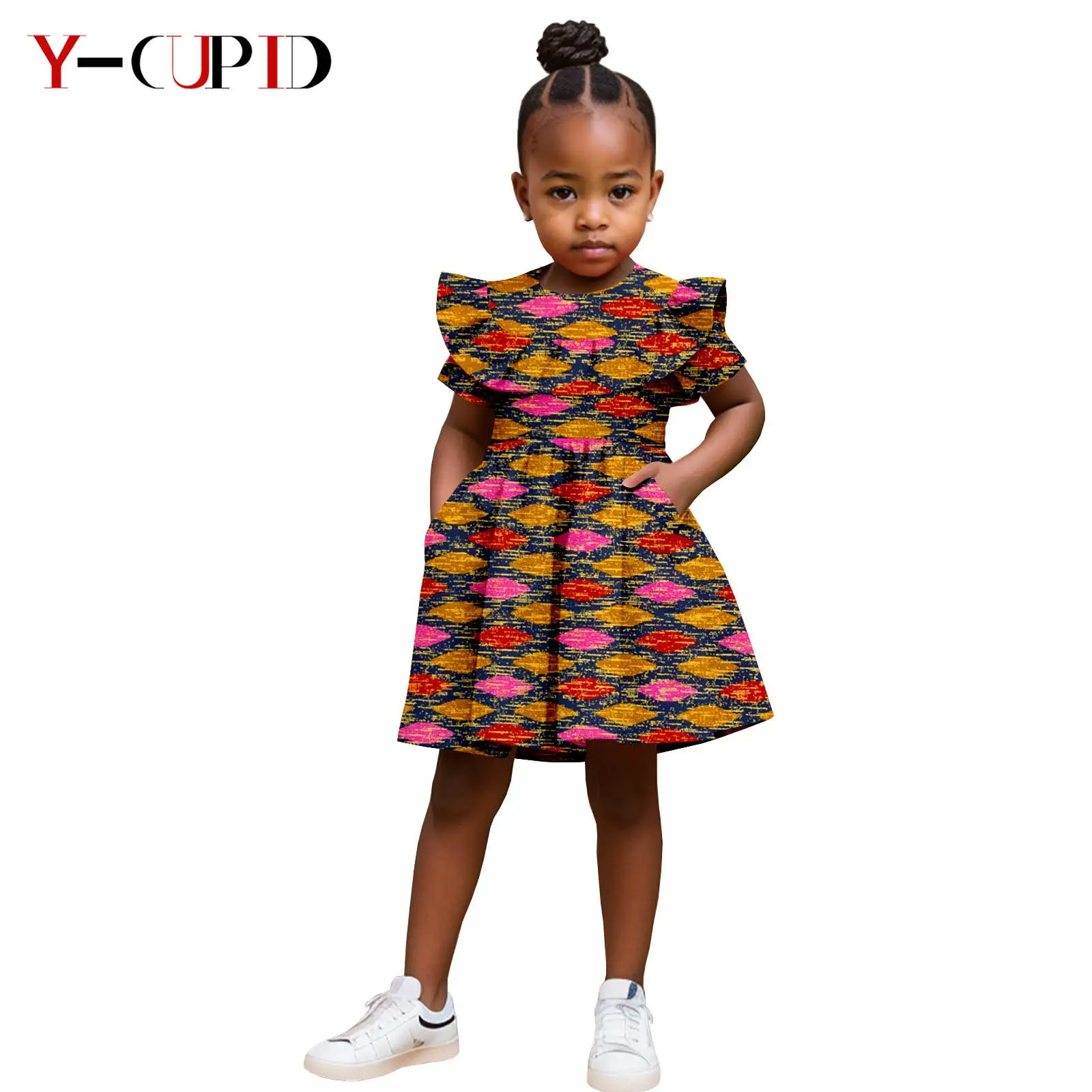 Set Bambino Africano Dashiki – Gilet E Gonne Estive, Stile Ankara Per Ragazze - copertina