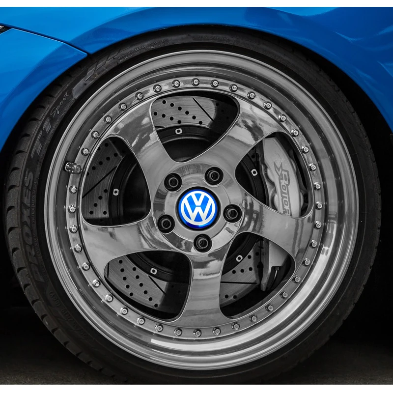 45mm-120mm Car Wheel Center Hub Cap Sticker Accessories For Volkswagen VW Rline R GTI Polo Golf Touareg Passat Magotan Tiguan