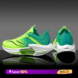 Air Cushion Men Sports Running Shoes Breathable Lightweight Women's Comfortable Athletic Nonskid Carbon Plate Marathon Sneakers