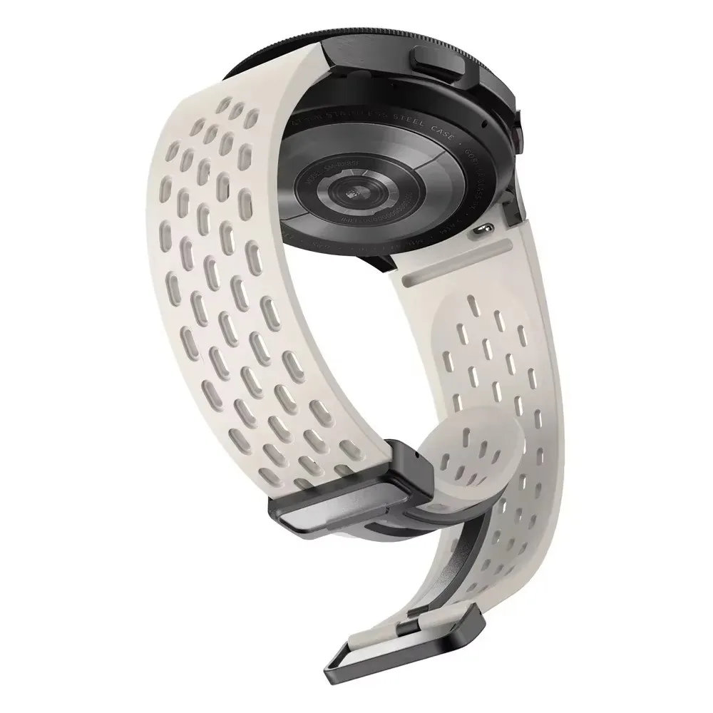 Silicone No Gaps Bracelet Strap for Samsung Galaxy Watch 6 5 4 40mm 44mm 5Pro 45mm Magnetic Buckle Band 6 Classic 43mm 47mm 42mm