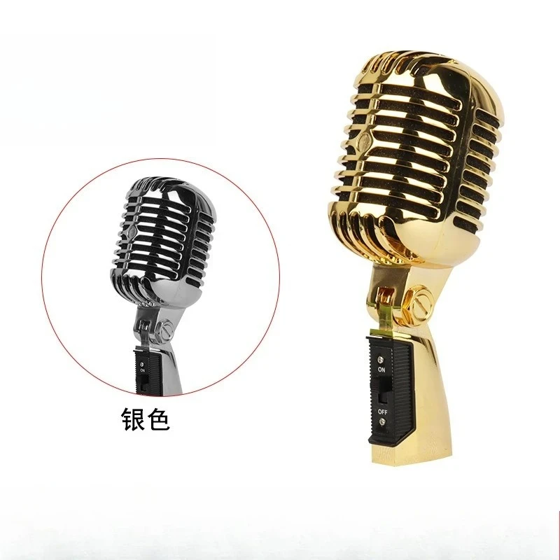 

Classic Nostalgic Performance Classical Retro Dynamic Microphone, Star Antique Stage Performance Shake Microphone