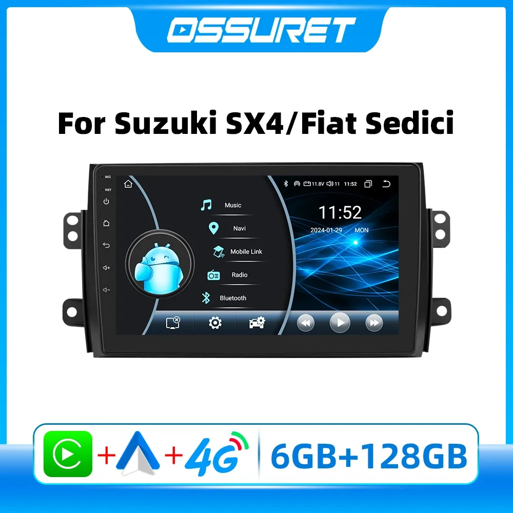 

Android Car Radio for Suzuki SX4 Fiat Sedici 2005 -2013 Multimedia Player Carplay Android Auto Car GPS 8581 Intelligent Headunit