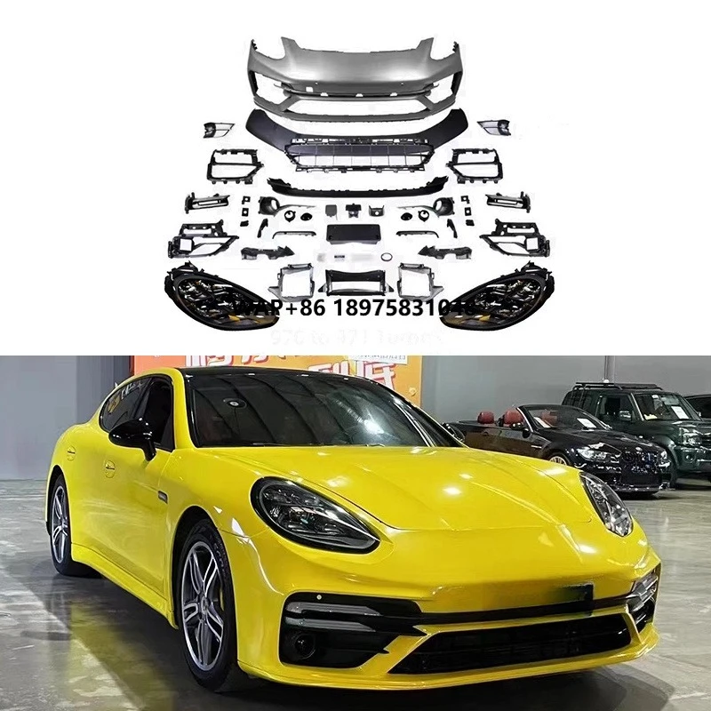 2009-2016 Front Bumper Body Kit Upgrade with New Front Headlight Modification for 970 971 TurboS