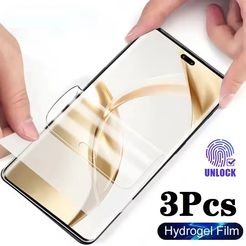3 Stück Hydrogelfolie für Honor X9c X60 Pro Magic7 Lite 5G Displayschutzfolie