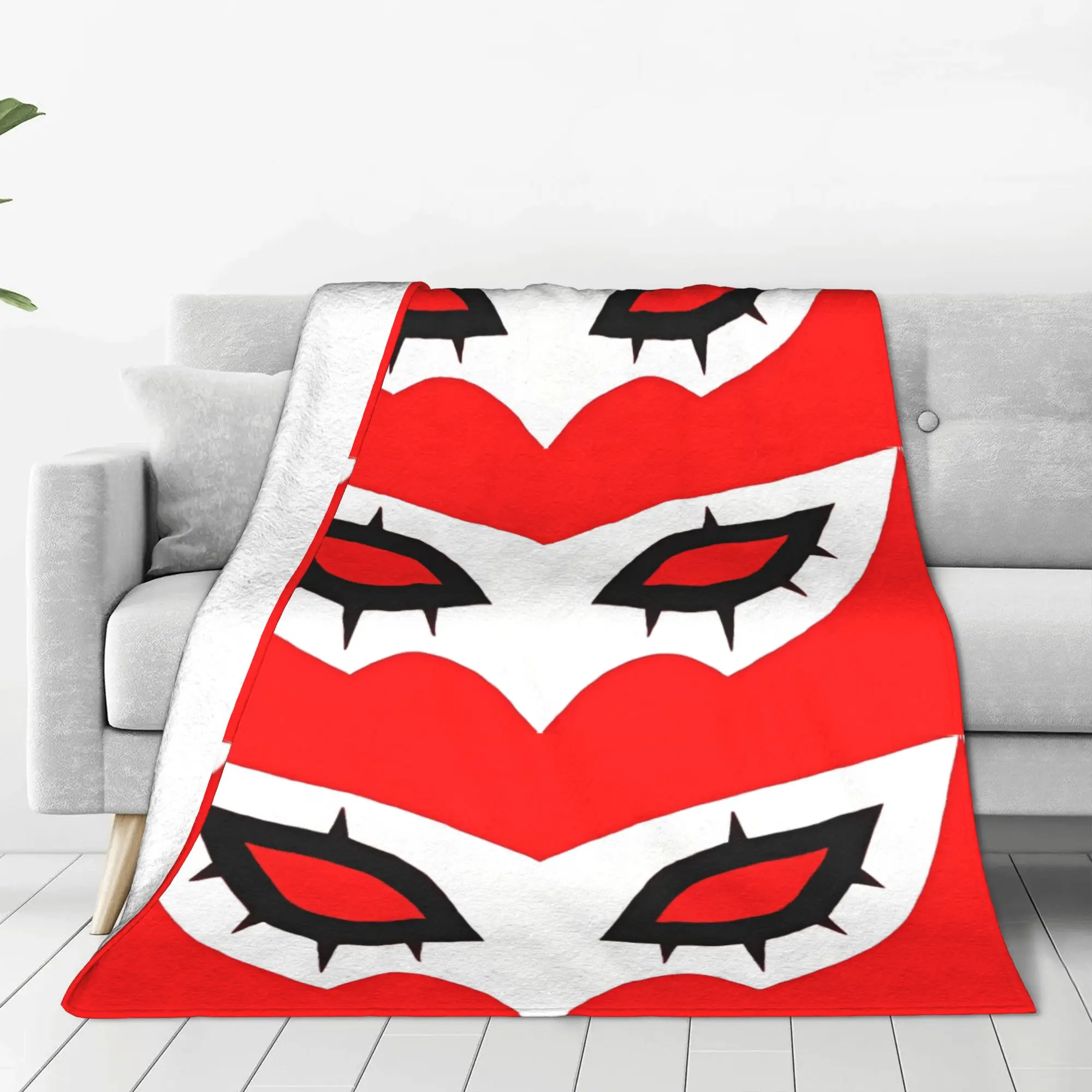 1PC Phantom Thief Joker Mask Personas Home Room Decorations Winter Blankets For Adults Bedding Home Interior Sofa Knee